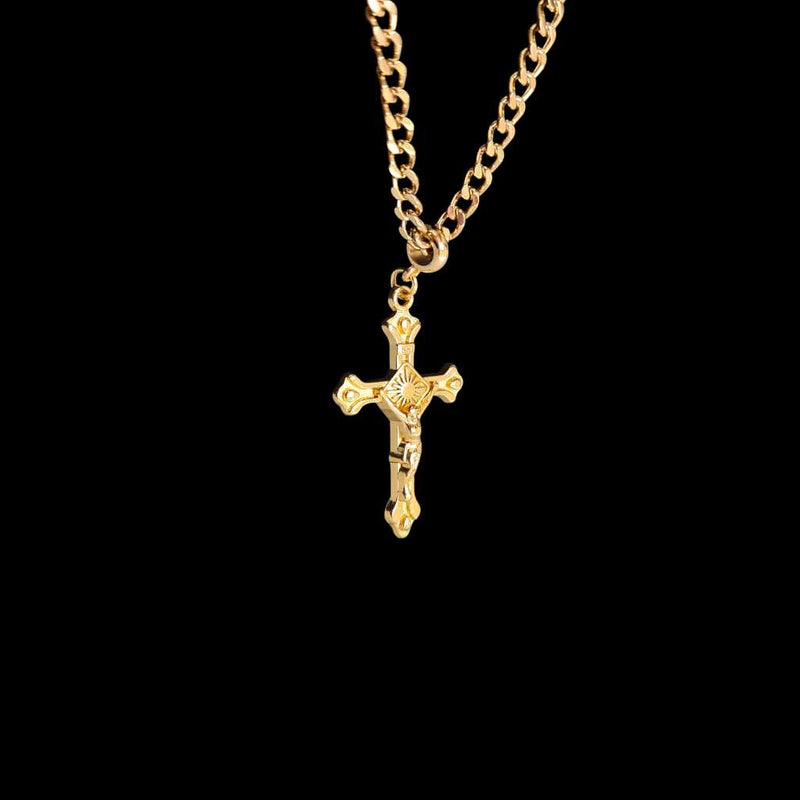 Colar Crucifixo  - Corrente Grummet 5mm (70cm)
